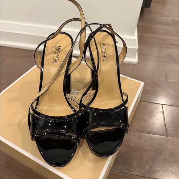Michael Kors Glossy Black Heels - Picture 2 of 6